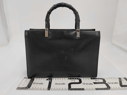 GUCCI Bamboo Leather Handbag, Non-sticky