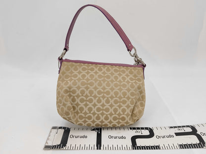 COACH Canvas Mini Signature Pouch Handbag