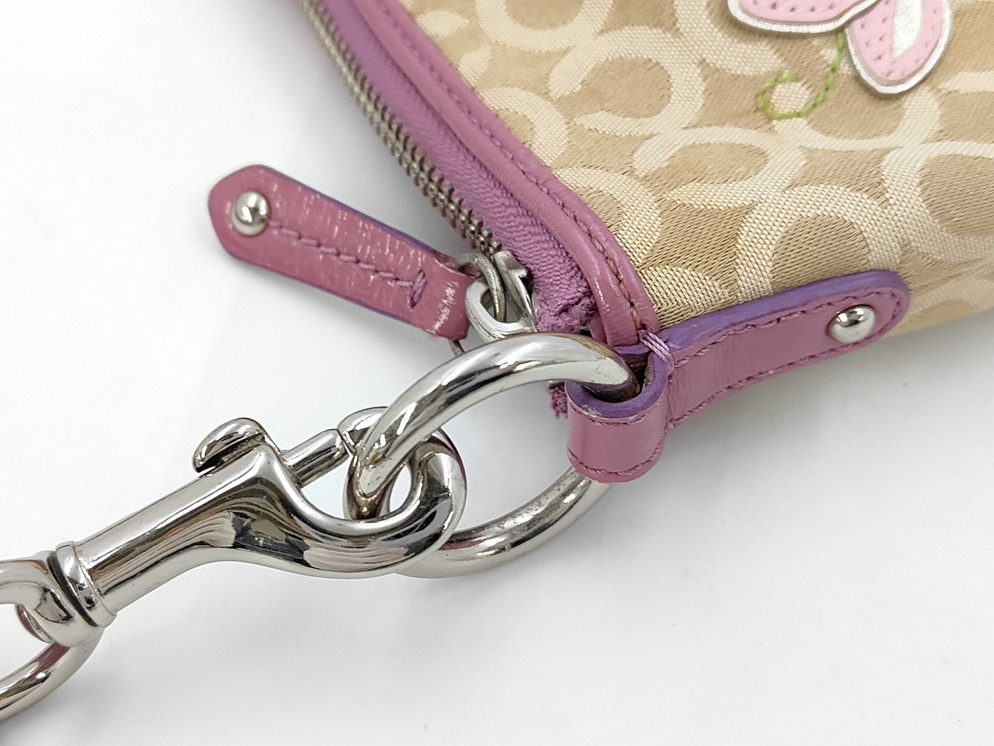 COACH Canvas Mini Signature Pouch Handbag