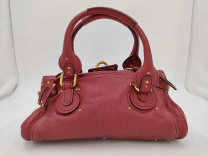 Chloe Paddington Leather Handbag in Bordeaux