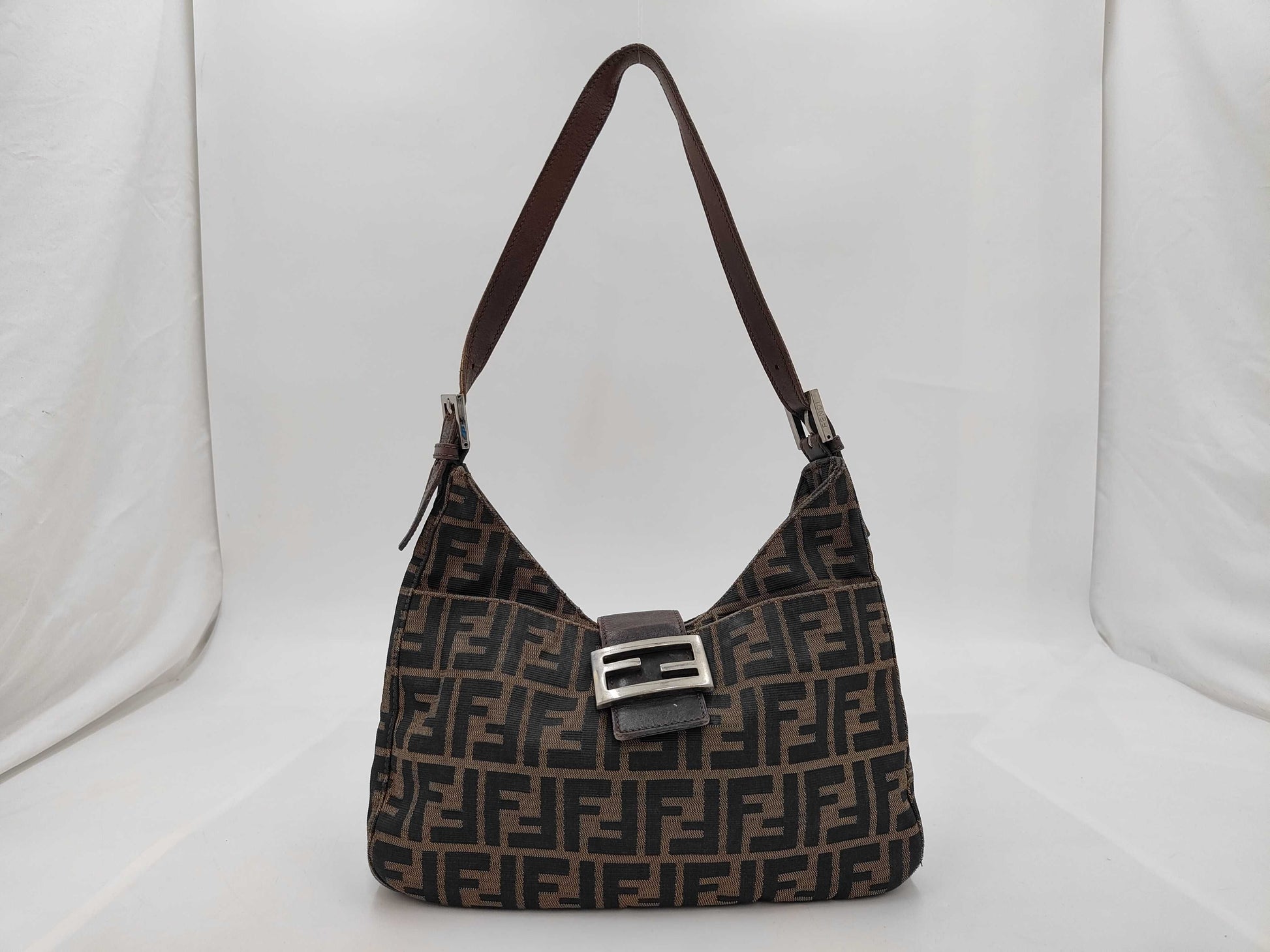 FENDI Zucca Mamma Bucket Shoulder Bag