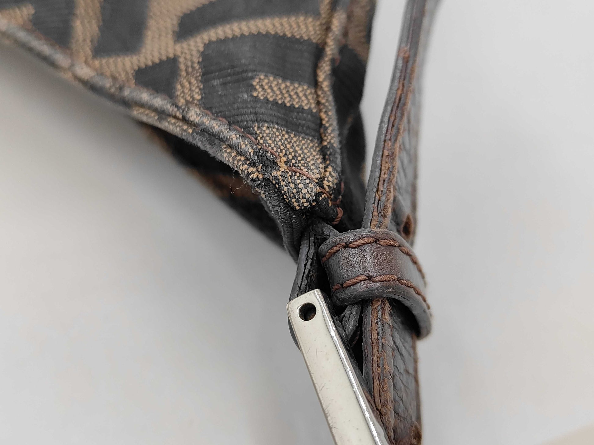 FENDI Zucca Mamma Bucket Shoulder Bag