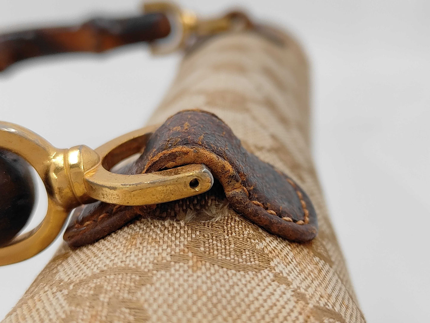 GUCCI Turnlock Bamboo Handbag