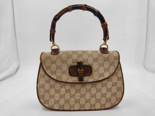 GUCCI Turnlock Bamboo Handbag