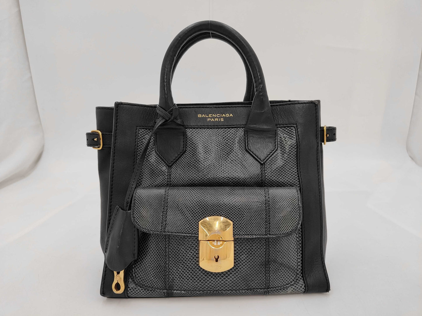 BALENCIAGA 319499 Padlock All Afternoon Handbag