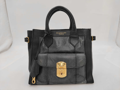 BALENCIAGA 319499 Padlock All Afternoon Handbag