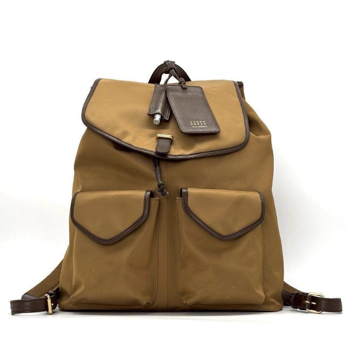 PELLE MORBIDA Tomoka Takada 10th Anniversary Collaboration Nylon Drawstring Backpack PELLE MORBIDA PMO-T002N BROWN Backpack