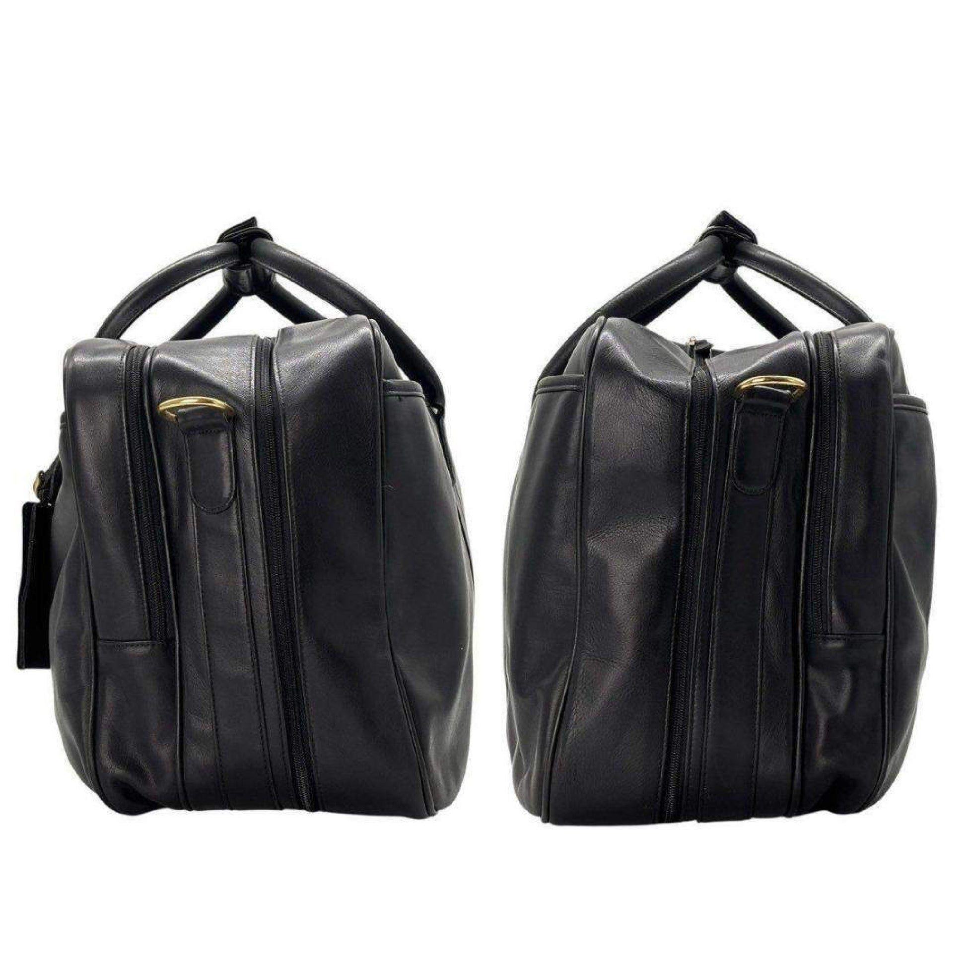 COACH Old Coach 2-Way Glove-Tanned Leather Large Capacity Double-Layer Boston Bag 000-4130 Made in USA