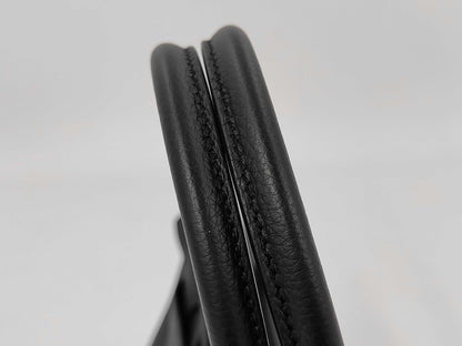 HERMES Birkin 30 Black Handbag with Silver Hardware and R Stamp