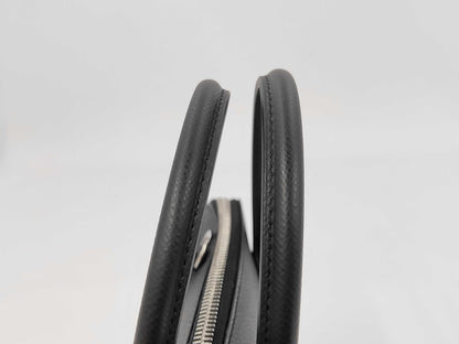 HERMES Bolide 1923 25 Epson Black Handbag with Silver Hardware and K Stamp