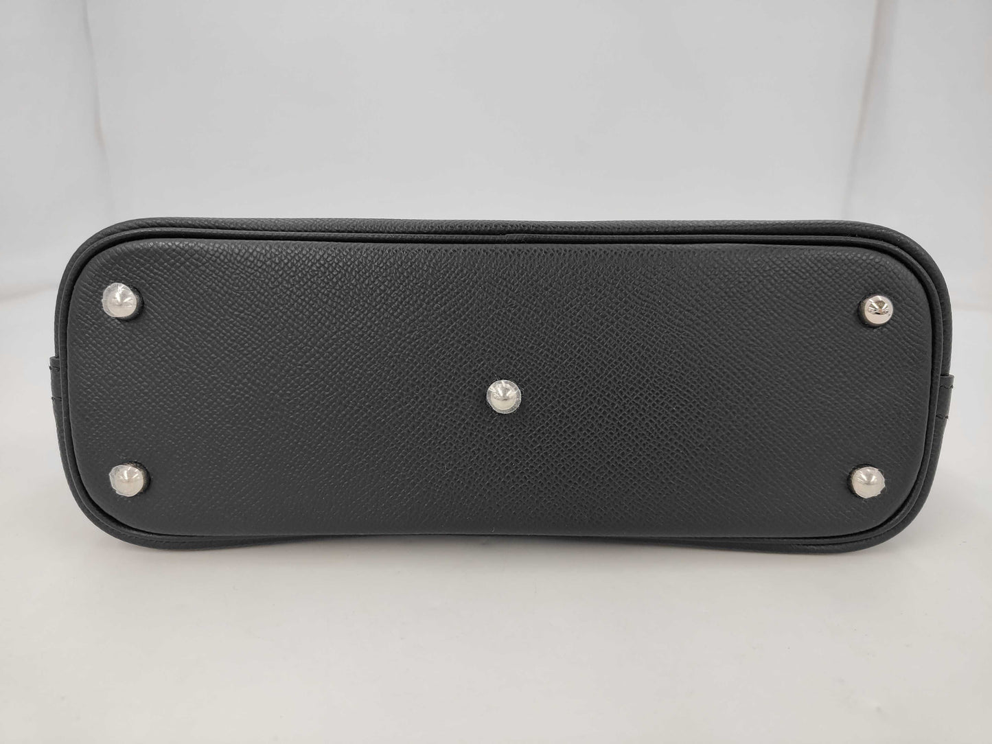 HERMES Bolide 1923 25 Epson Black Handbag with Silver Hardware and K Stamp