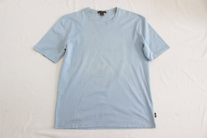 LOUIS VUITTON Men's Short Sleeve T-Shirt, Blue, XL, with LV Tag