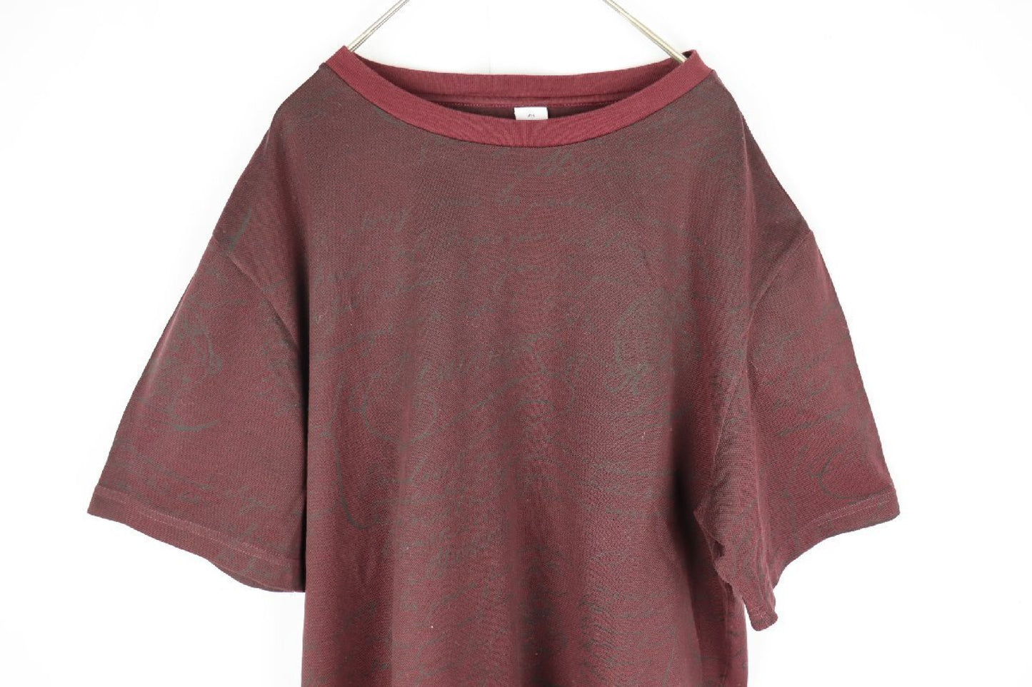 Berluti All-Over Calligraphy Pique T-Shirt Men's Size L