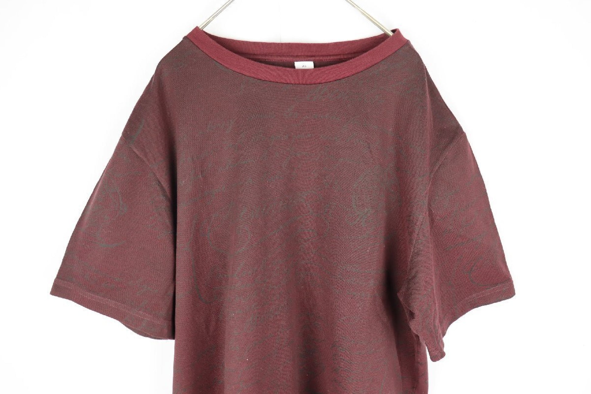 Berluti All-Over Calligraphy Pique T-Shirt Men's Size L