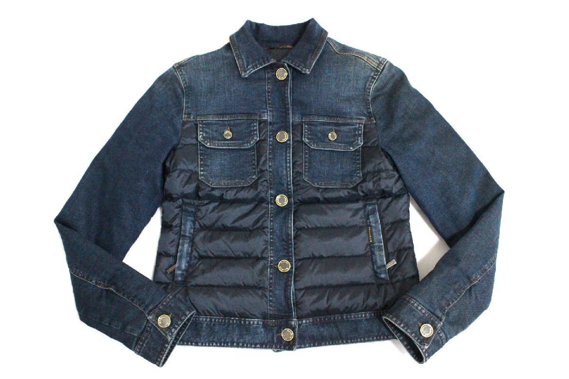 MOORER Current Model Denim Down Jacket Women's Size 38