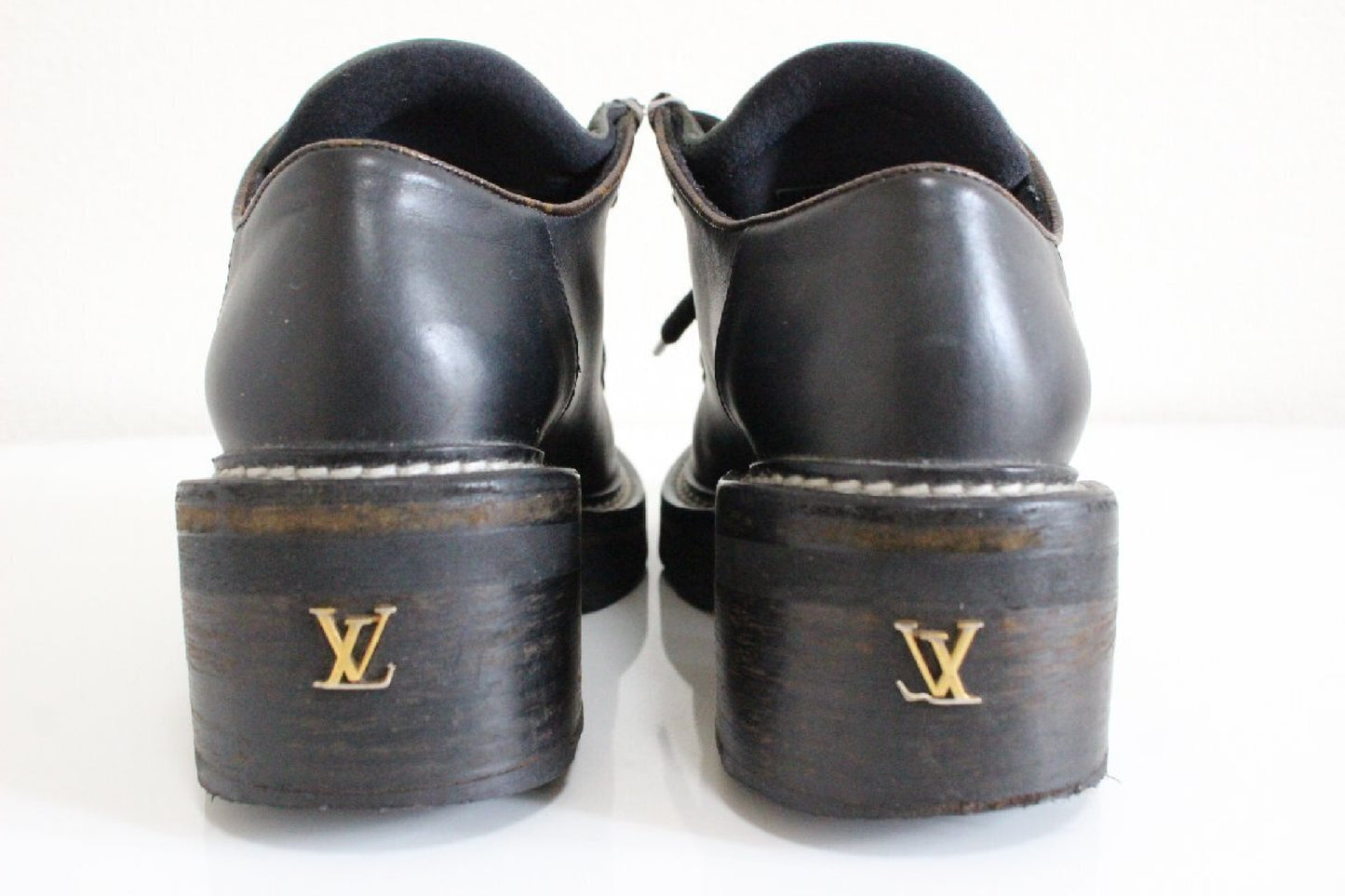 LOUIS VUITTON Bobur Line Monogram Shoes Women's Size 35 x Loafers