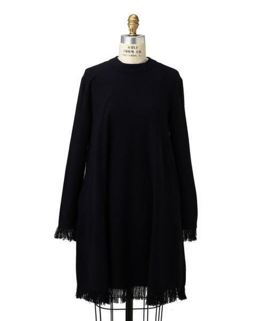 Drawer 24AW Fringe Knit Dress F872 Excellent Condition Drawer Fringe Knit Dress 6526-299-0872 Women's Dress