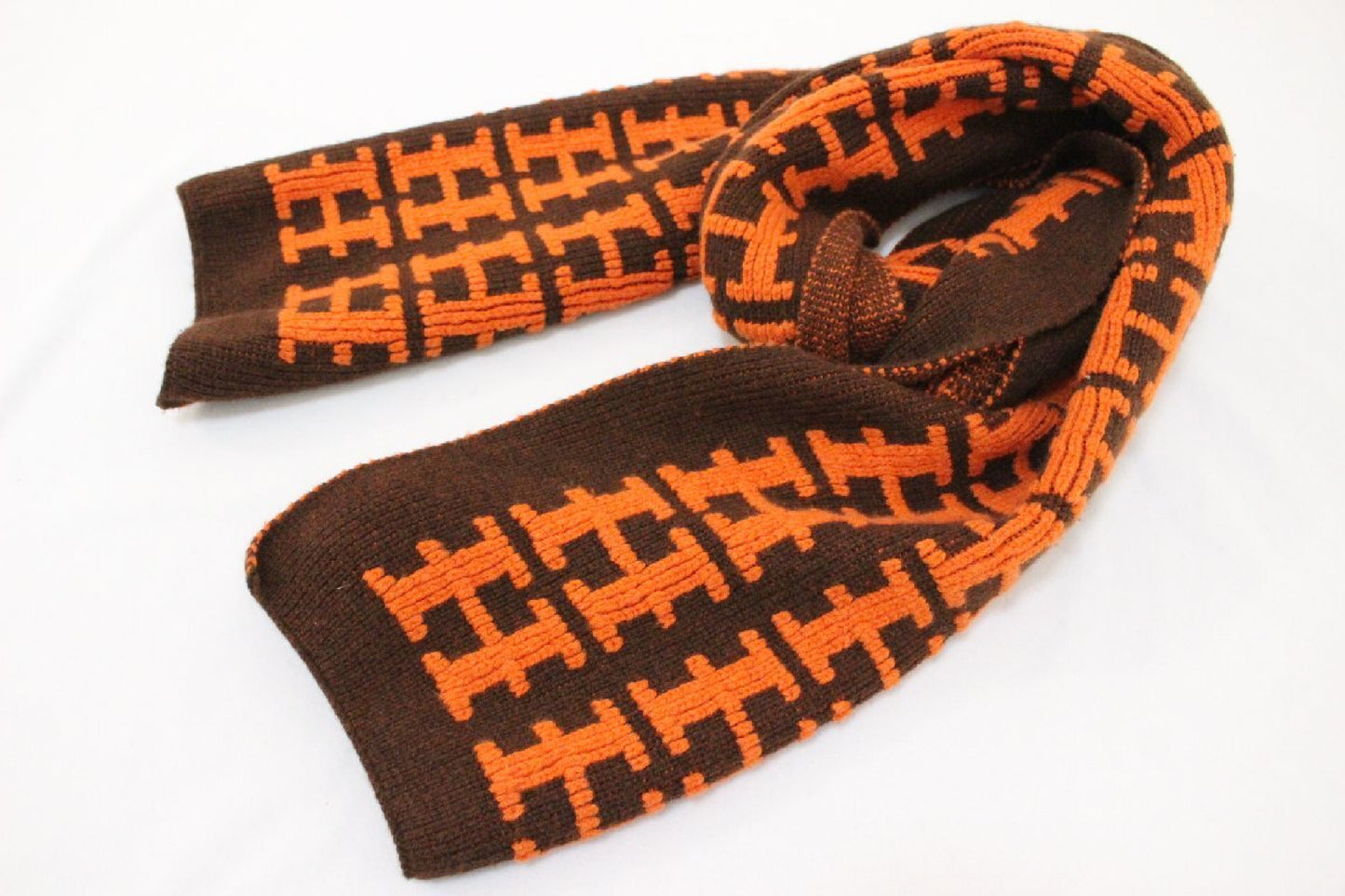 HERMES Margiela-era Cashmere Scarf 180 x 41cm