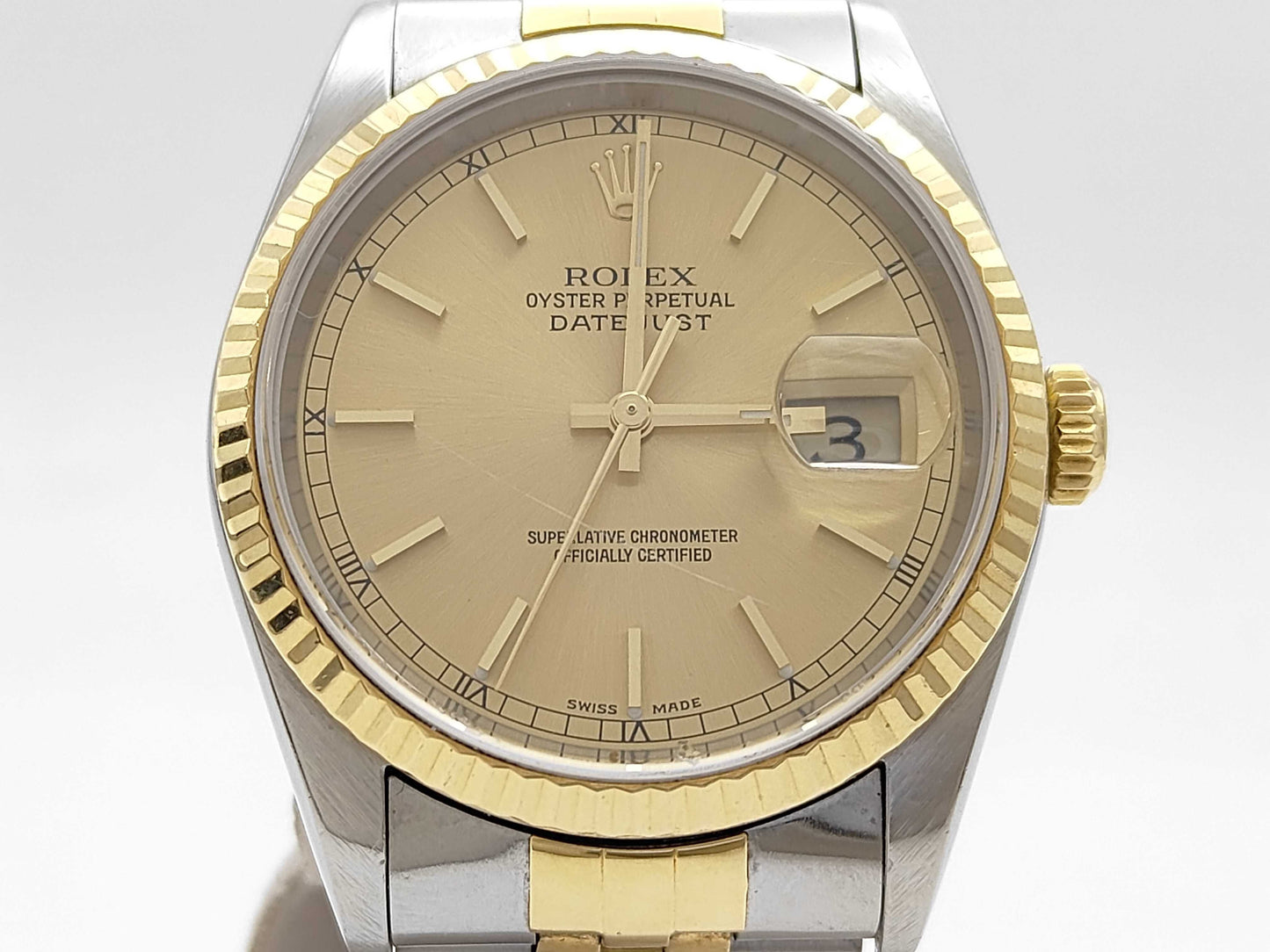 ROLEX 16233 T529979 Champagne Dial Jubilee Bracelet Boys' Watch