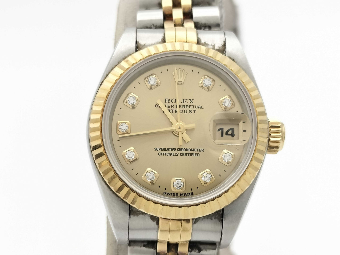 ROLEX 69173G T383858 Champagne Dial Jubilee Bracelet Women's Watch