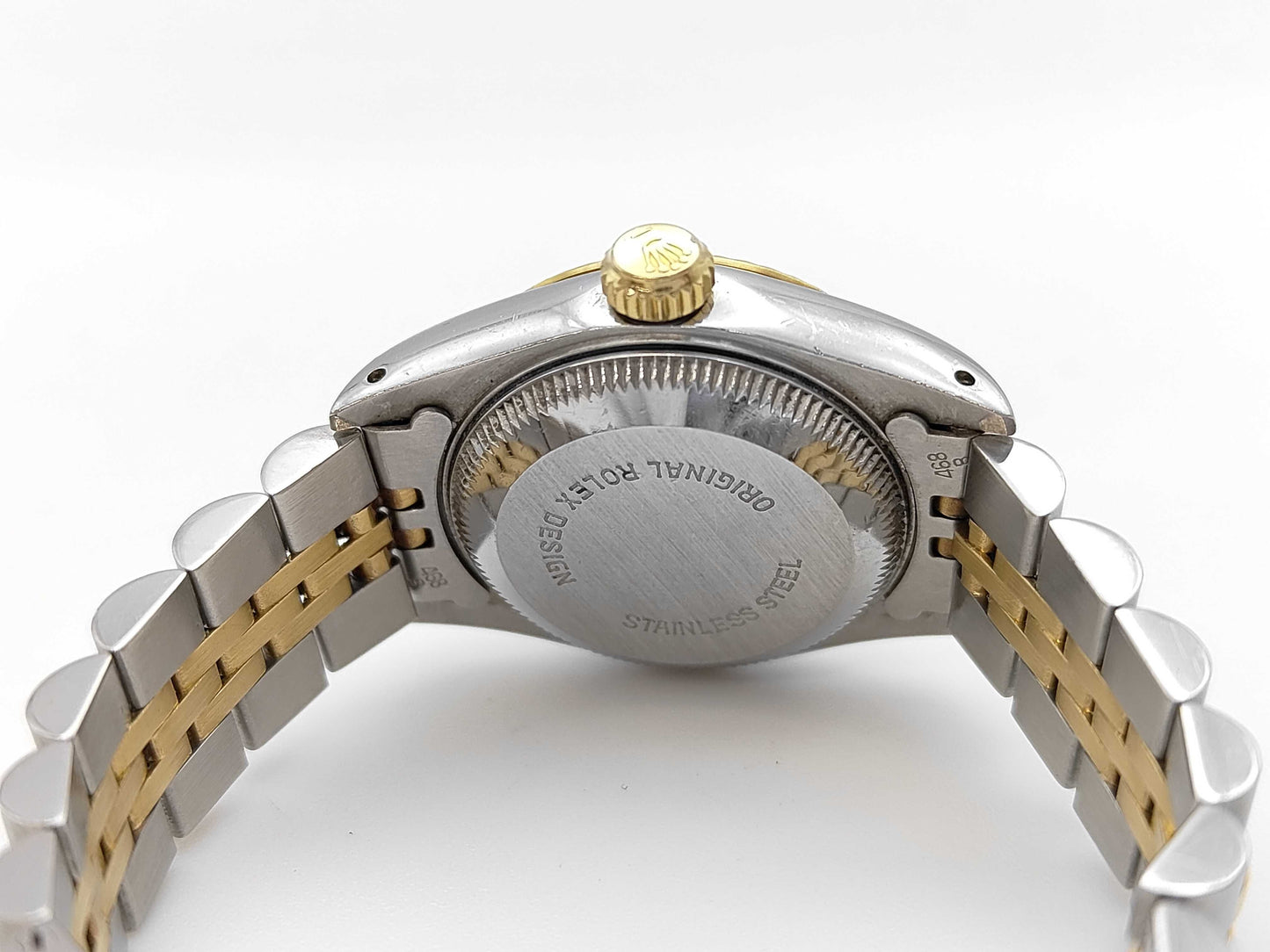 ROLEX 69173 9650651 Champagne Tapestry Dial Jubilee Bracelet Women's Watch