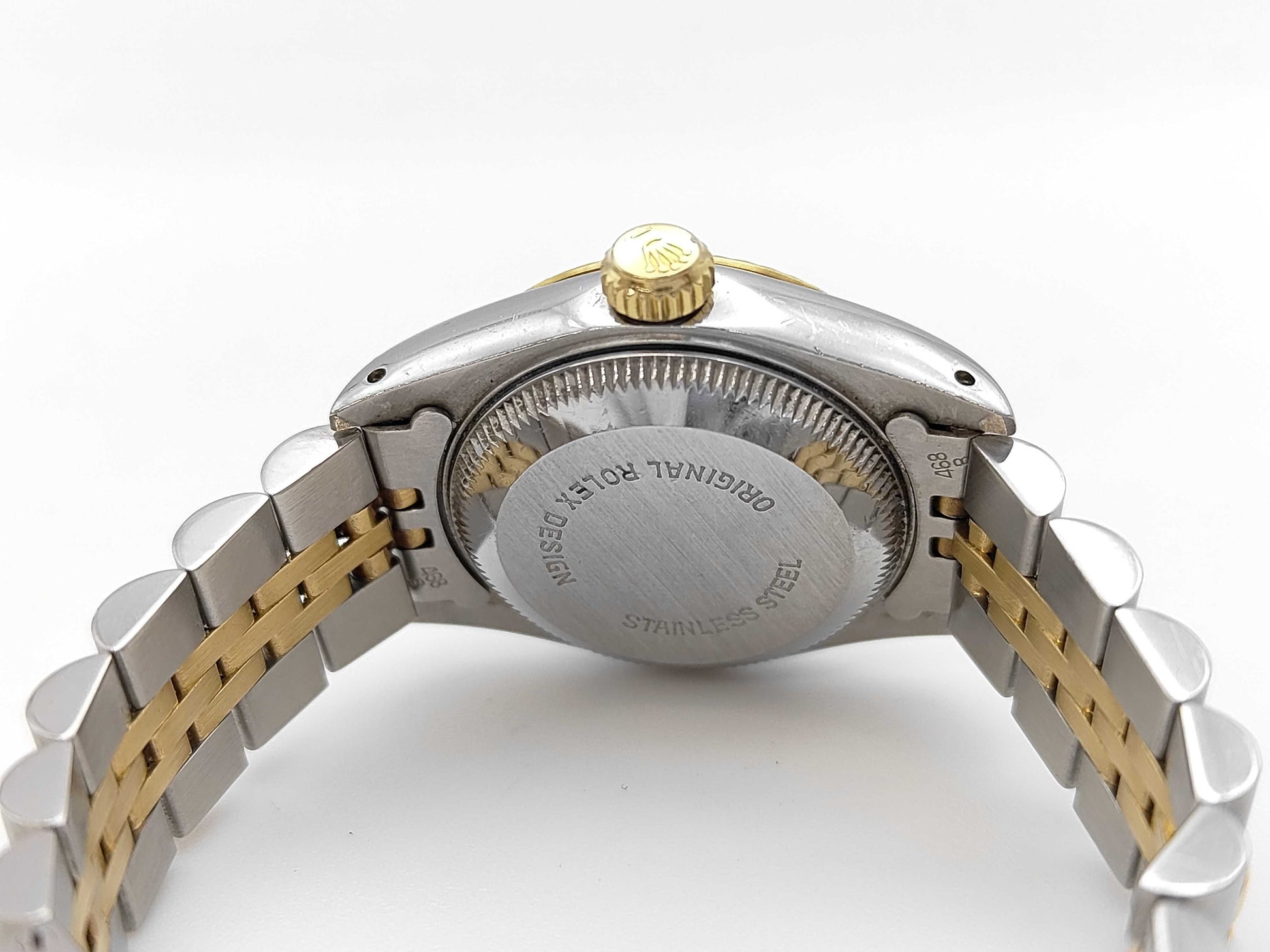 ROLEX 69173 9650651 Champagne Tapestry Dial Jubilee Bracelet Women's Watch