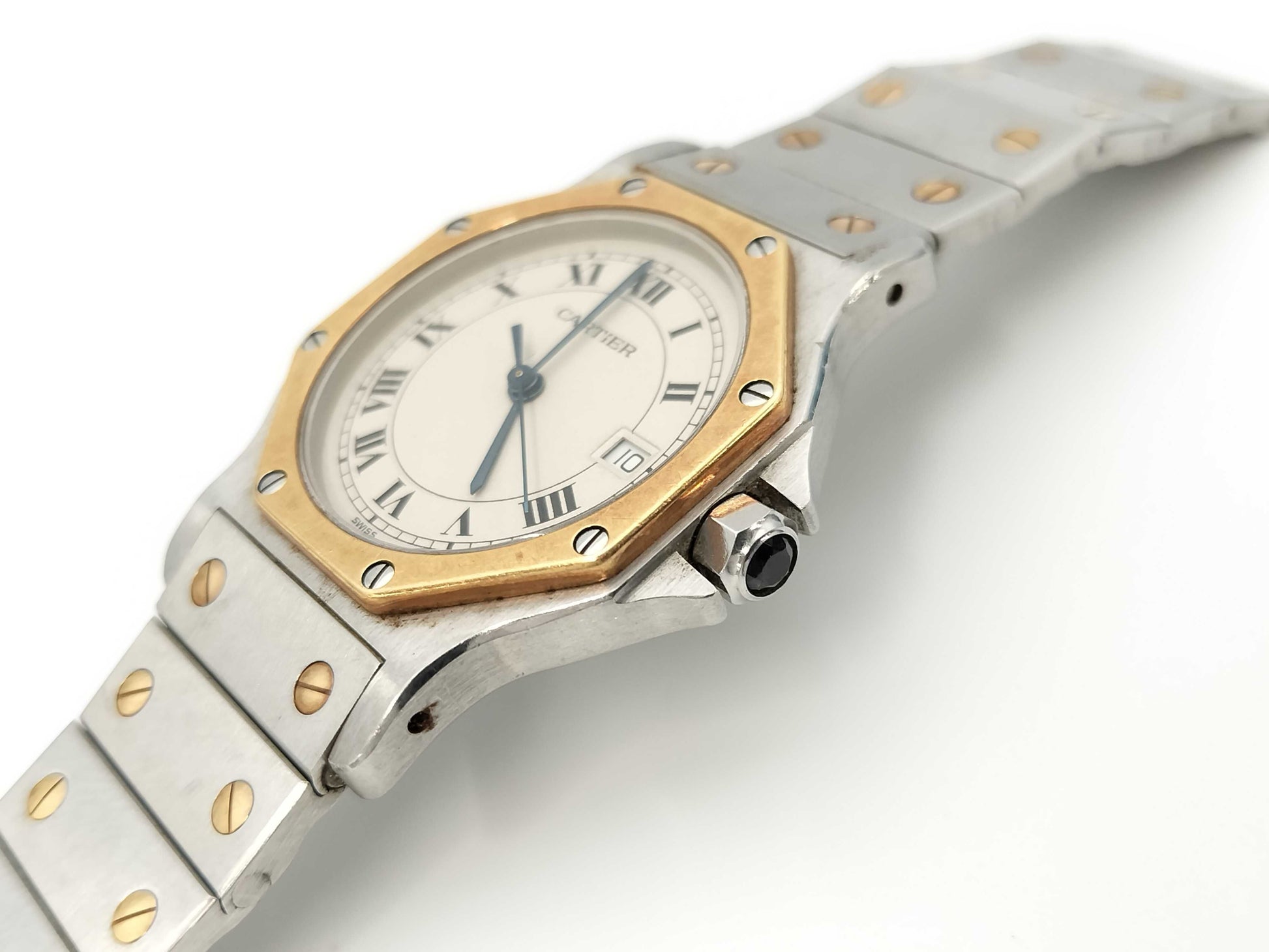 Cartier Santos Octagon LM W2001583 187902 13676 Quartz Women's Watch