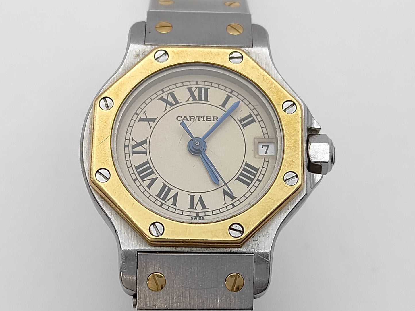 Cartier Santos Octagon SM W2001683 187903 19795 Quartz Women's Watch