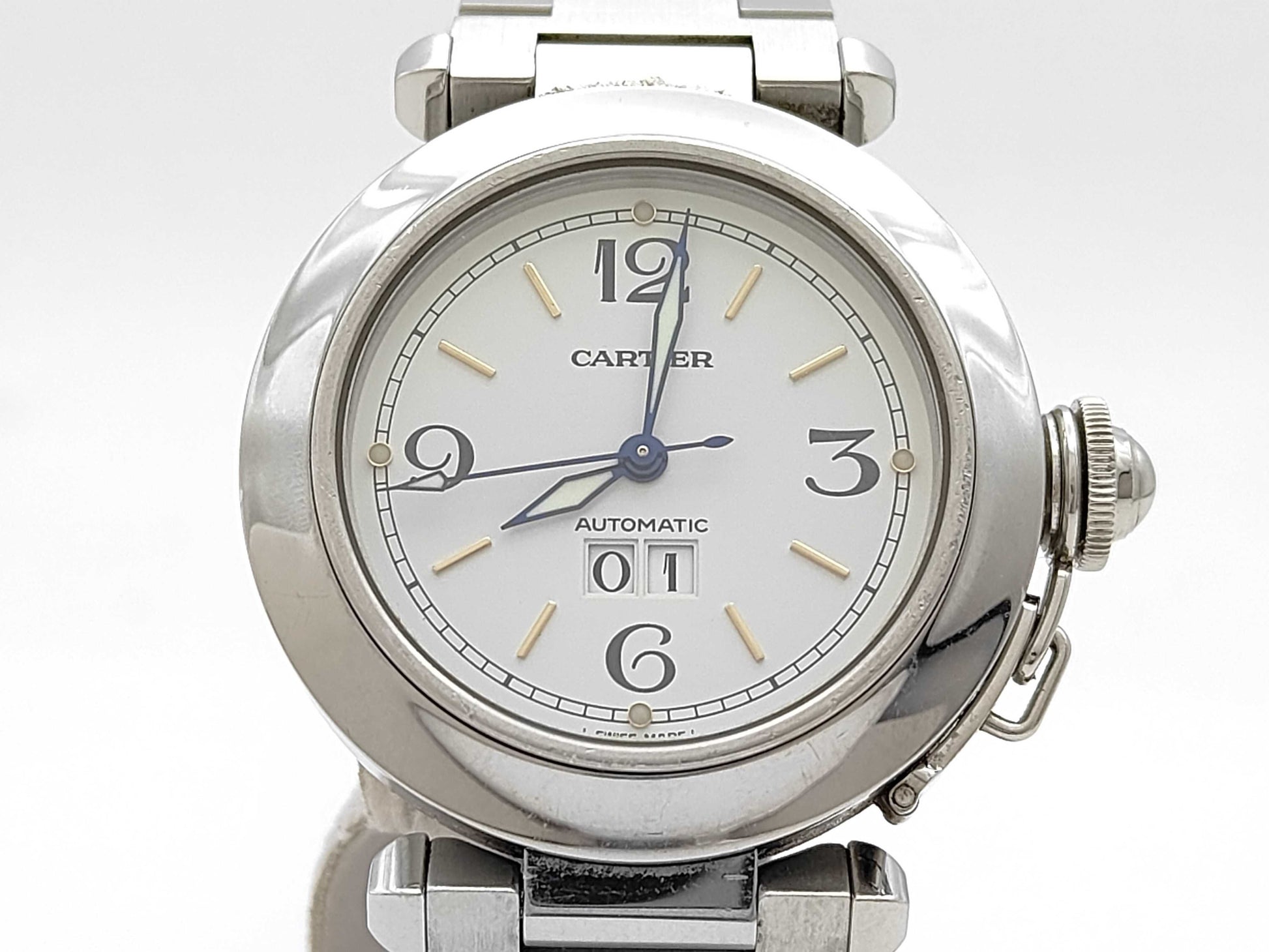 Cartier Pasha C Big Date W31044M7 2475 119522PB Automatic Men's Watch