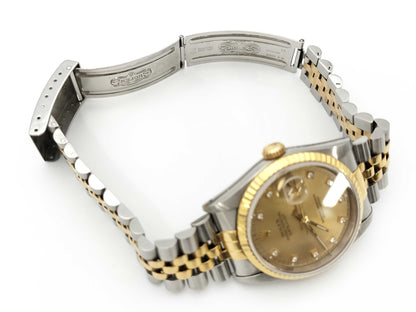 ROLEX 16233G L969008 Champagne Dial Jubilee Bracelet Boys' Watch