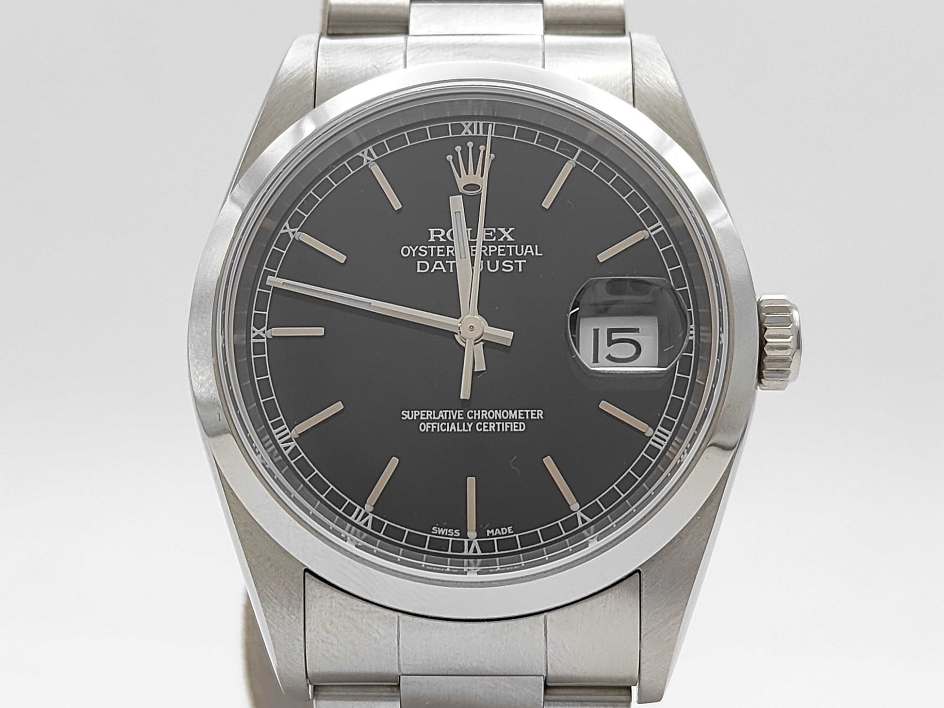 ROLEX 16200 P762796 Black Dial Oyster Bracelet Men's Watch