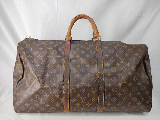 LOUIS VUITTON Monogram Louis Vuitton Monogram Keepall 55 Boston Bag
