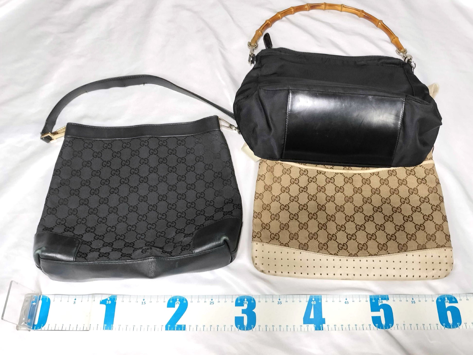 GUCCI GG Canvas Gucci Canvas Shoulder Bag 3-Piece Set Handbag