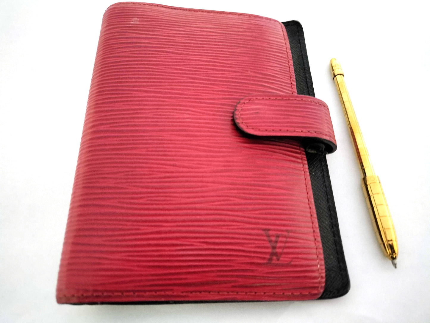 LOUIS VUITTON Epi Louis Vuitton Epi Red Agenda PM Notebook Cover