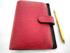 LOUIS VUITTON Epi Louis Vuitton Epi Red Agenda PM Notebook Cover