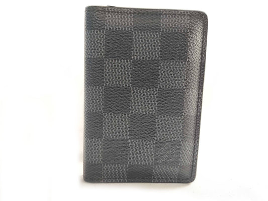 LOUIS VUITTON Damier Graphite Louis Vuitton Organizer De Poche Damier Graphite Wallet Card Case/Pass Case/Business Card Holder