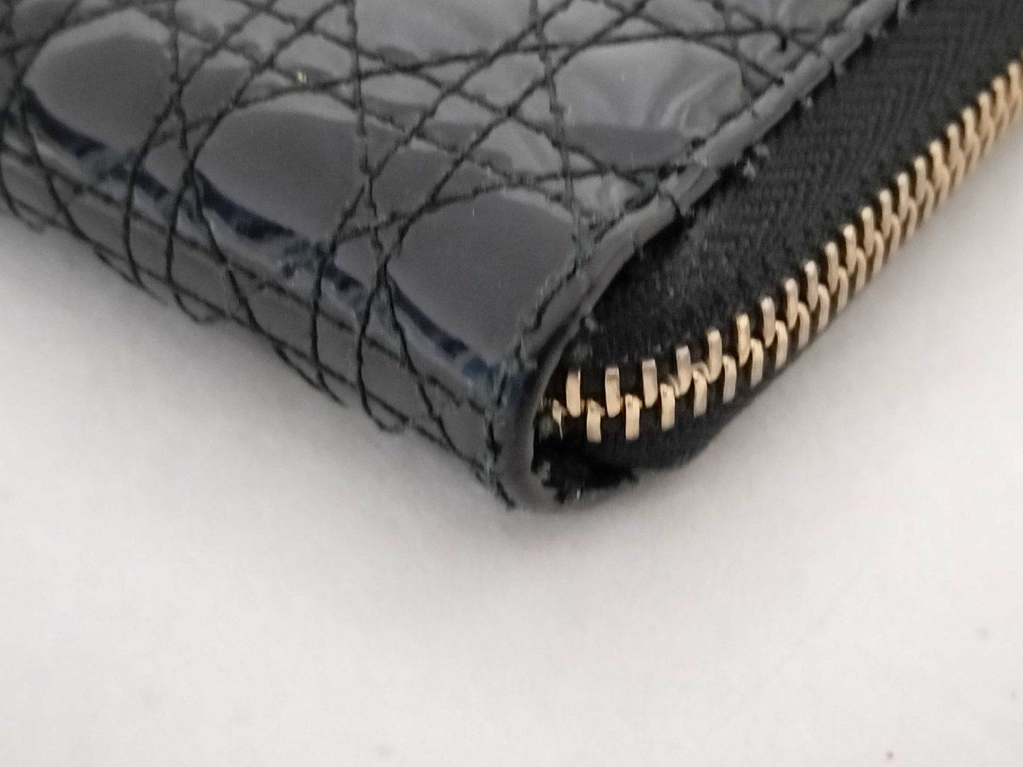 Dior Lady Dior Dior Lady Dior Round Wallet Enamel Wallet