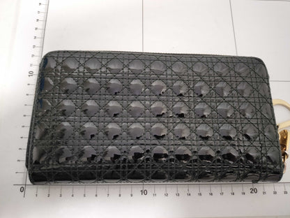 Dior Lady Dior Dior Lady Dior Round Wallet Enamel Wallet