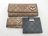 GUCCI GG Canvas Gucci Long Wallet, Folding Wallet, Key Case 3-Piece Set
