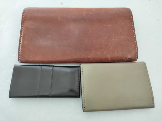 CELINE Long Wallet, Key Case, Business Card Holder 3-Piece Set