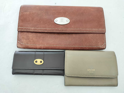 CELINE Long Wallet, Key Case, Business Card Holder 3-Piece Set