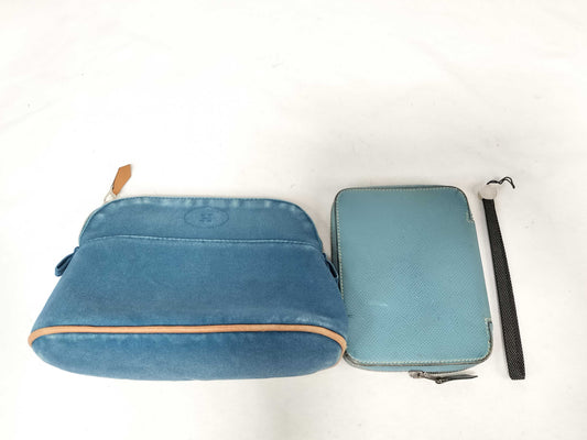 HERMES 3-Piece Set: Notebook Case, Pouch, and More