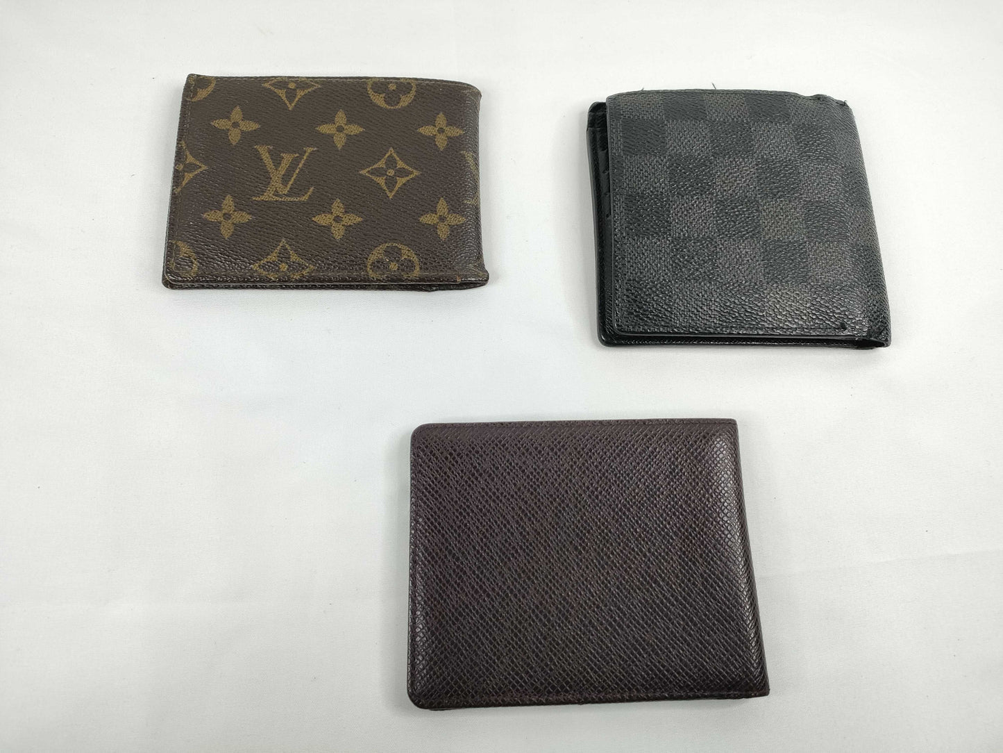 LOUIS VUITTON Monogram Louis Vuitton Taiga Monogram Damier Graphite Wallet and 3 Other Items Set
