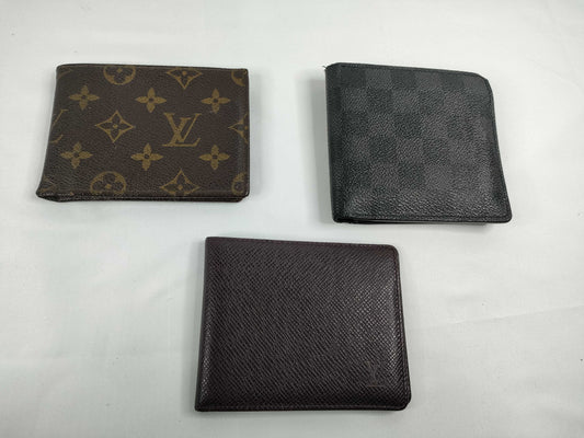 LOUIS VUITTON Monogram Louis Vuitton Taiga Monogram Damier Graphite Wallet and 3 Other Items Set