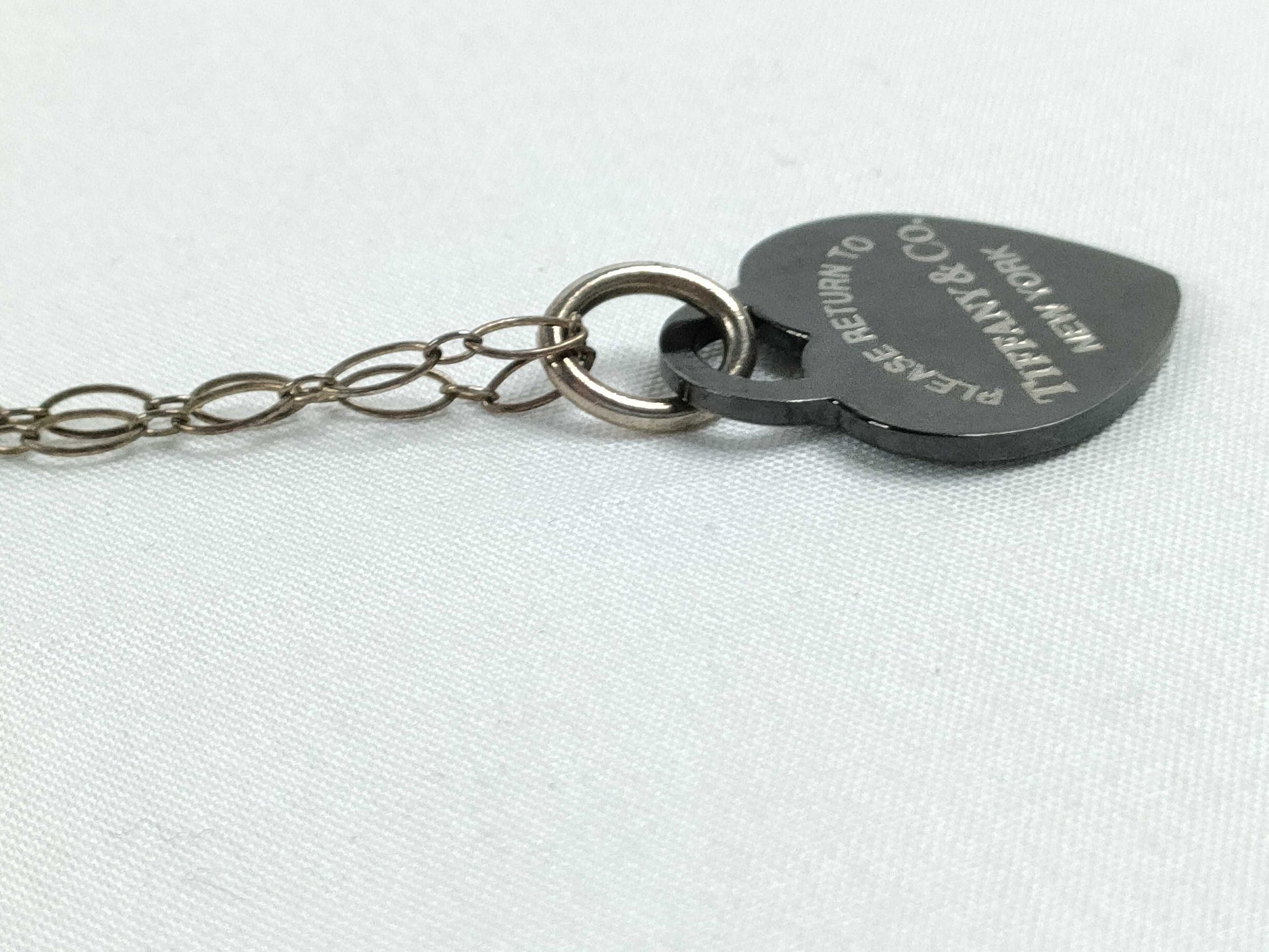 Tiffany & Co. Tiffany Open Heart Necklace with Titanium Top