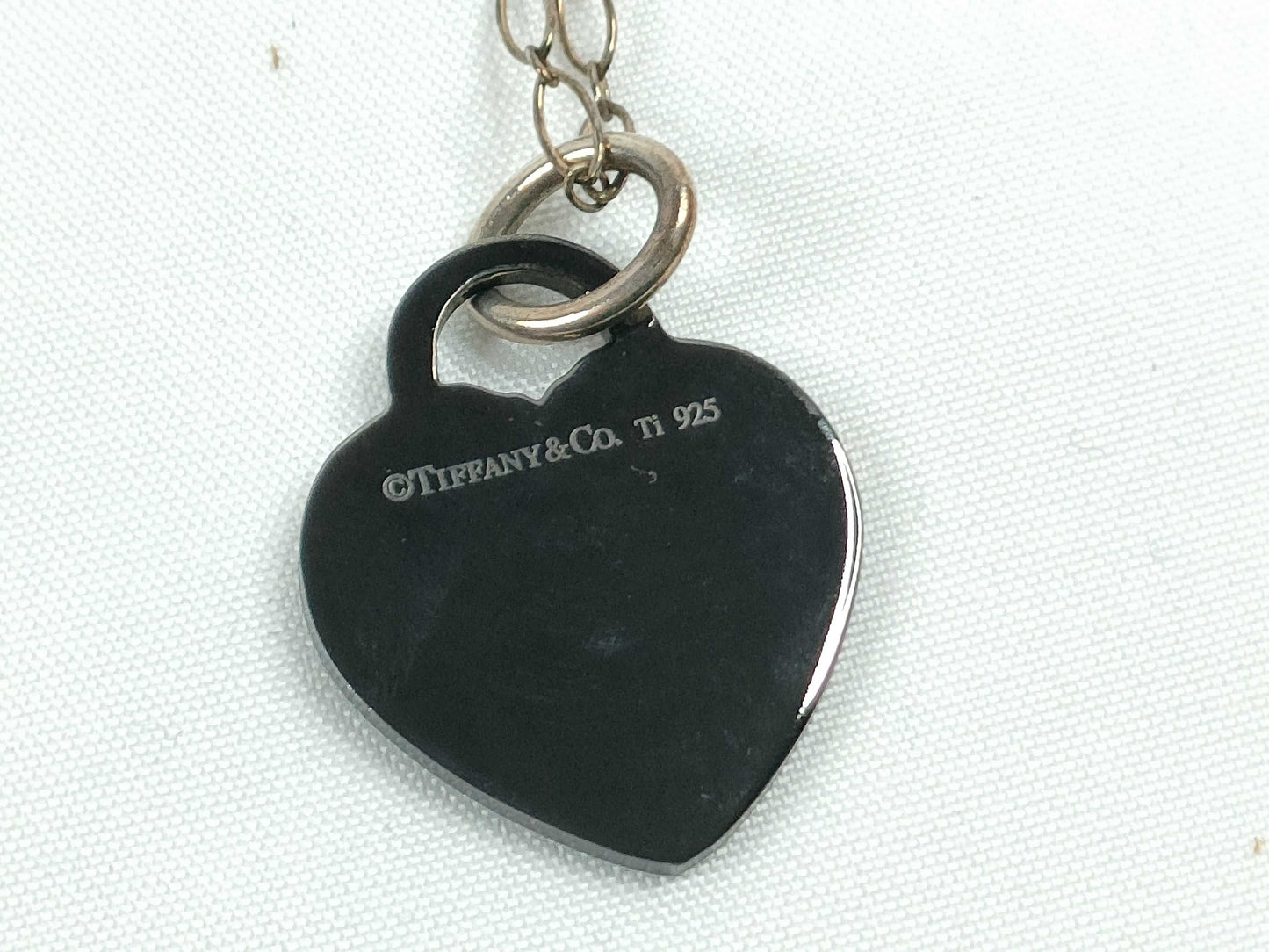Tiffany & Co. Tiffany Open Heart Necklace with Titanium Top
