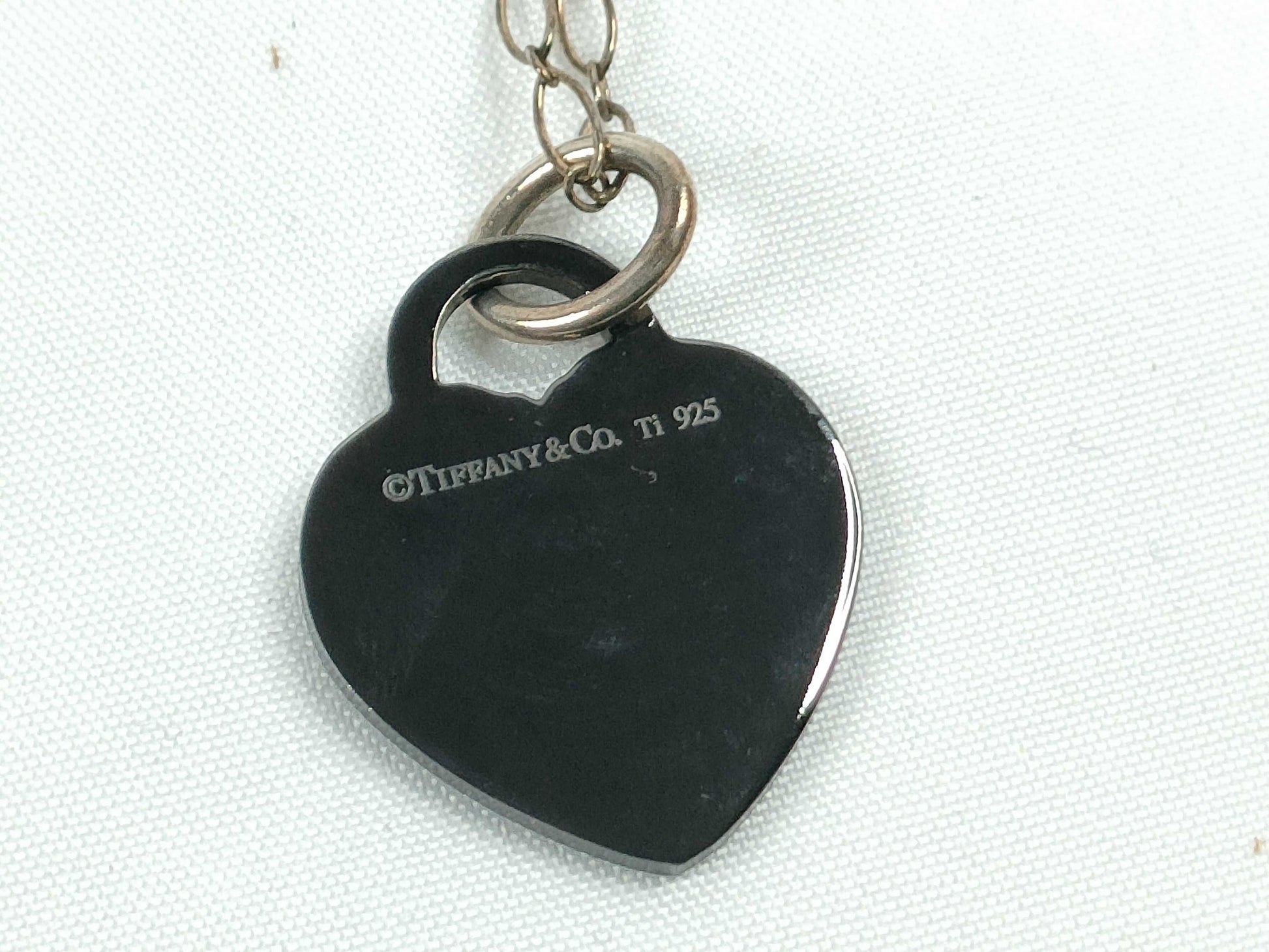Tiffany & Co. Tiffany Open Heart Necklace with Titanium Top