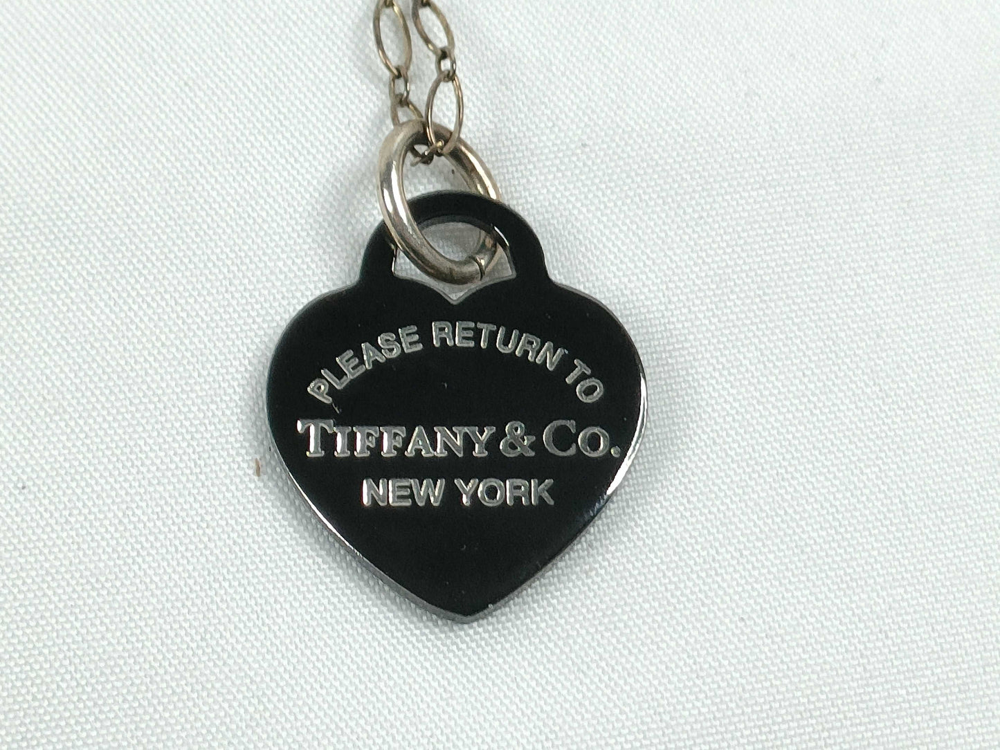 Tiffany & Co. Tiffany Open Heart Necklace with Titanium Top