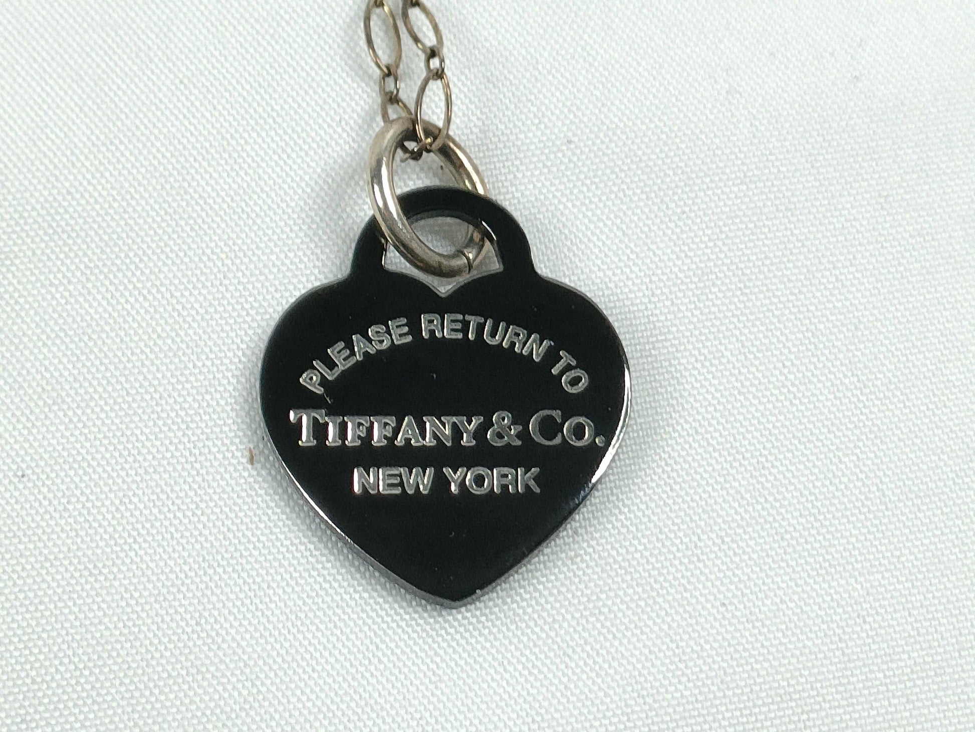 Tiffany & Co. Tiffany Open Heart Necklace with Titanium Top