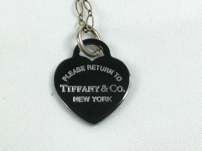 Tiffany & Co. Tiffany Open Heart Necklace with Titanium Top